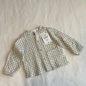 Zara Plaid Textured Shirt